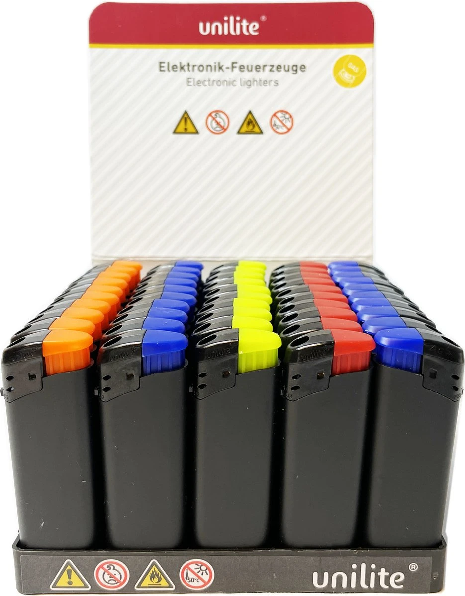 Klik Aanstekers 50 Stuks In Tray Navulbaar - Vio Deal Electronic Aansteker - Unilite Lighters 1 Klik Aanstekers 50 Stuks In Tray Navulbaar - Vio Deal Electronic Aansteker - Unilite Lighters