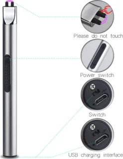 Staza - Oplaadbare Lange Elektrische Aansteker - Duurzame Plasma Aansteker - Inclusief Cadeauverpakking - BBQ - Kaarsen - Zwart -Grillmeesters Goedkope Winkel 936x1200