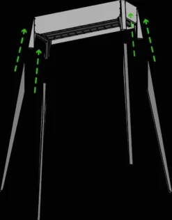 Spiedini Saté-bbq Bali 80 - Saté Houtskoolbarbecue Met Horizontaal Rooster - 80 Cm Lang, 11 Cm Breed - Materiaal: Gealuminiseerd Ijzer -Grillmeesters Goedkope Winkel 938x1200